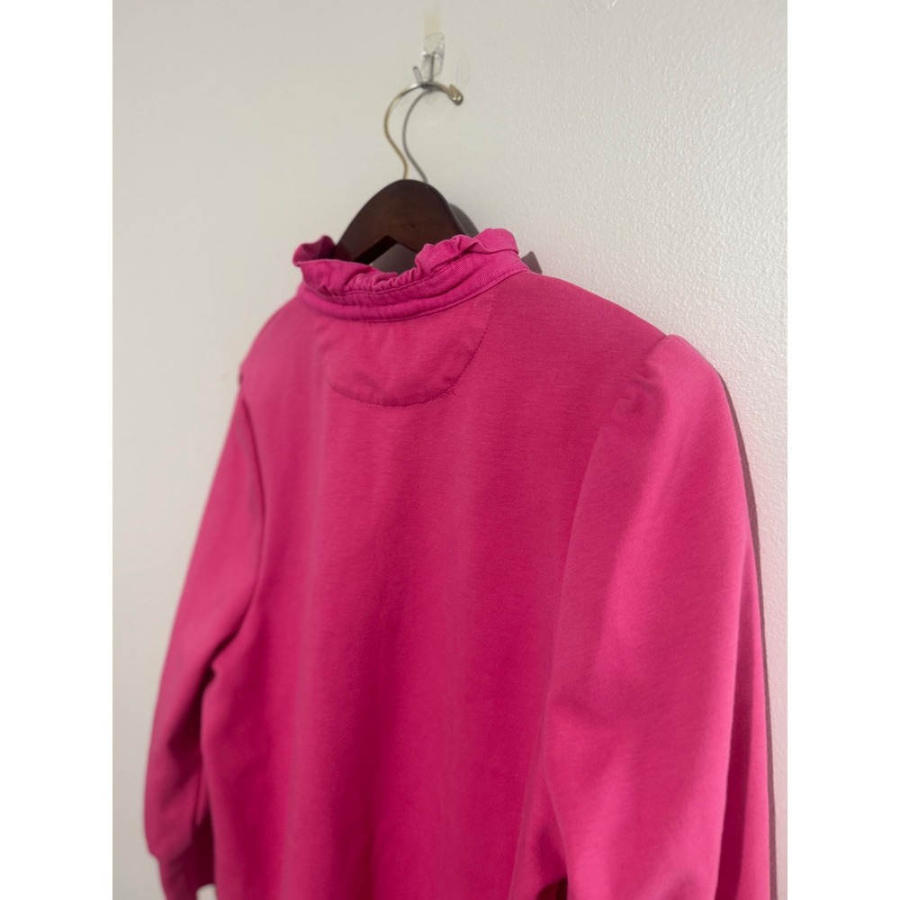 Tuckernuck Pomander Place Charlotte Pink Ruffle Neck Sweatshirt Mini Dress M - Picture 6 of 11